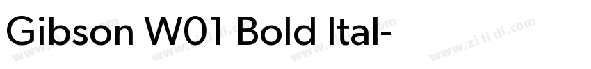 Gibson W01 Bold Ital字体转换
